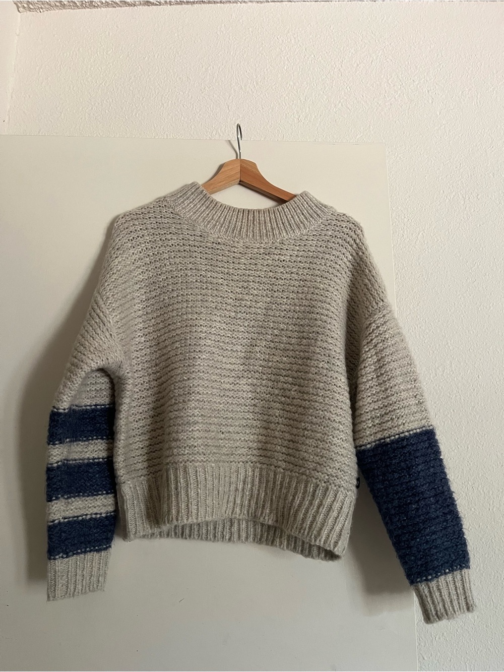 Sperry Neutral Ribbed Knit Pullover - Cream, Size small